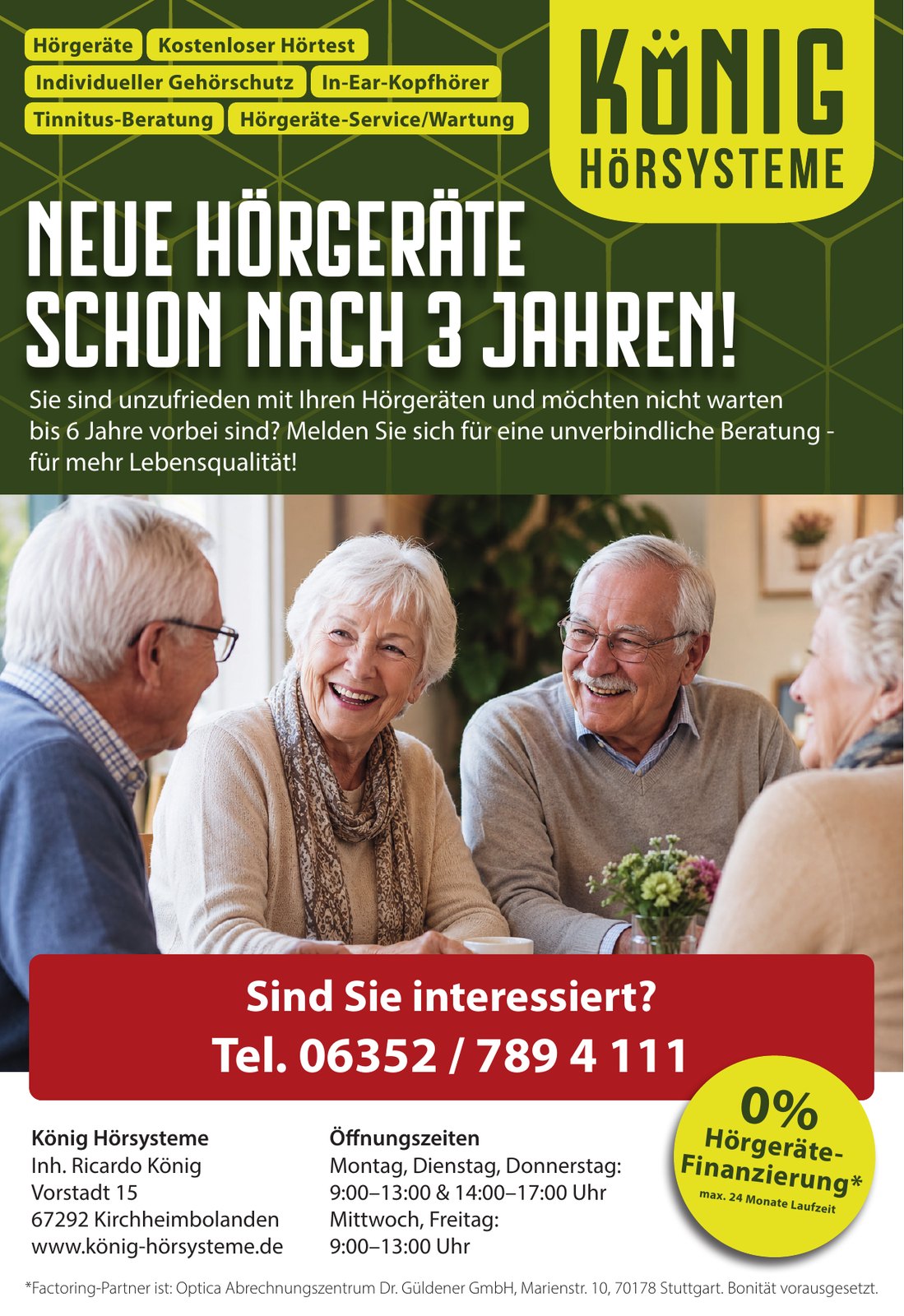 Aktion: Neue Hörgeräte schon nach 3 Jahren – König Hörsysteme